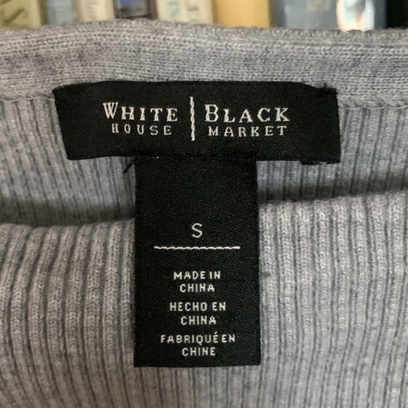 WHBM grey sweater top - Picture 2 of 6